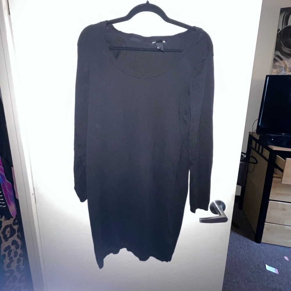 Black sweater dress